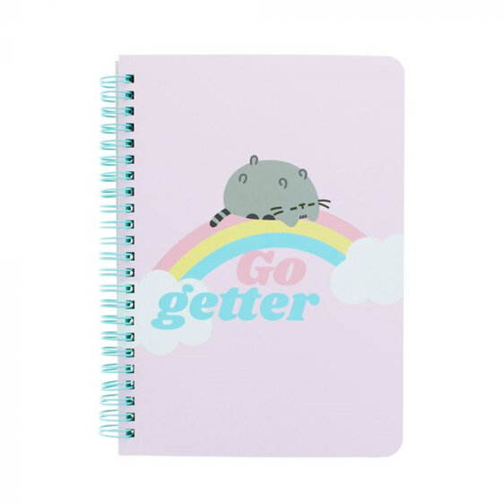 Pusheen Self Care Club: A5 Spiral NoteBook cat rainbow go getter