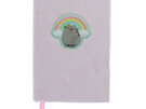 Pusheen Self Care Club: Plush NoteBook cat rainbow pompom