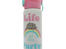 Pusheen Self Care Club: Water Bottle cat drink school life of the party rainbow
