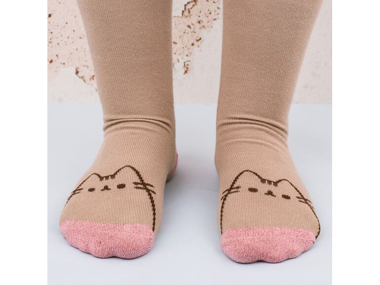 Pusheen Sock in a Mug Pink cat paw print