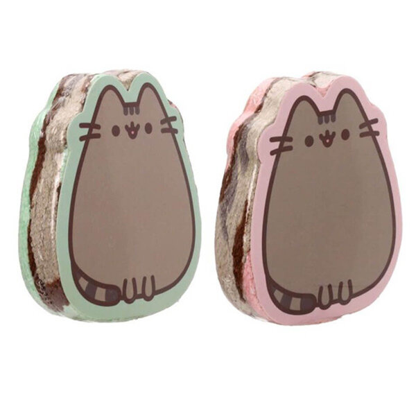 Pusheen The Cat Compressed Towel Pink or Green Assorted