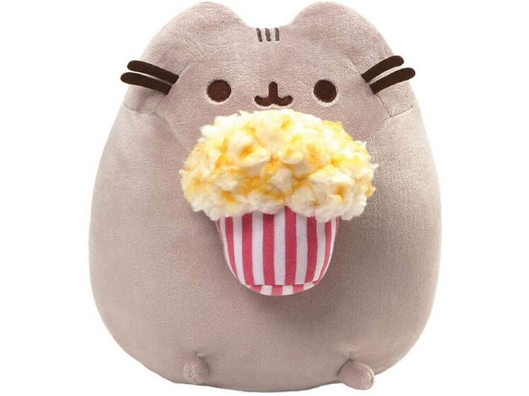 pusheen the cat snackable popcorn plush toy