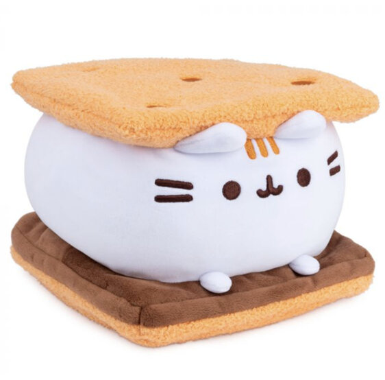 Pusheen the cat Squisheen S'Mores 30cm Marshmallow cookie sandwich plush