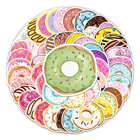 PVC Stickers - Donuts x 50