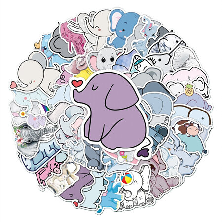 PVC Stickers - Elephants