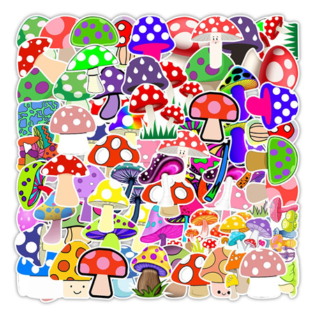 PVC Stickers - Mushrooms x 50