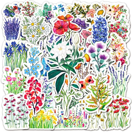 PVC Stickers - Painted Floral