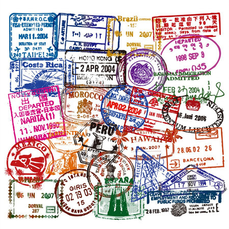 PVC Stickers - Passport Stamps