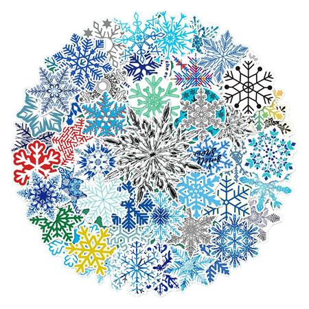 PVC Stickers - Snowflakes x 50