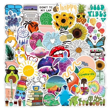 PVC Stickers - Summer Vibes x 50