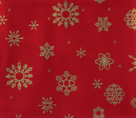 QF061  Christmas Snowflakes - Red