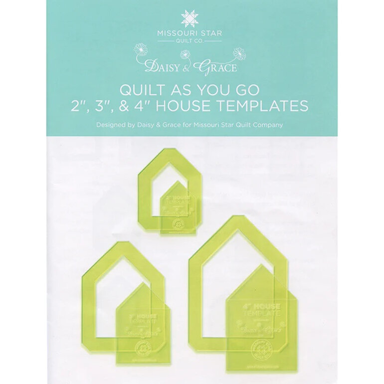 Quilt As You Go 2", 3" and 4" House Template Bundle Daisy & Grace for Missouri Star Quilt Company