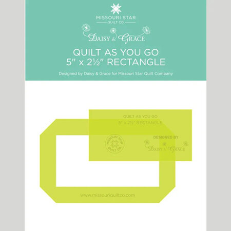 Quilt As You Go 5" x 2 1/2" Rectangle Template by Daisy & Grace