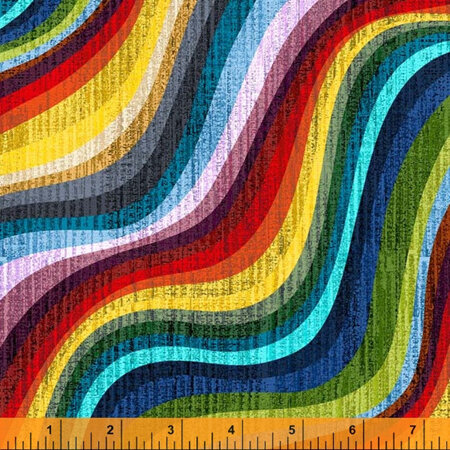 Quilt Backs 274cm  - Terrain Wave - Multi