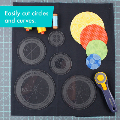 Quilt Ruler Circles (5 Discs with Grips)