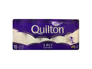 Quilton 3ply Toilet Paper 10pk