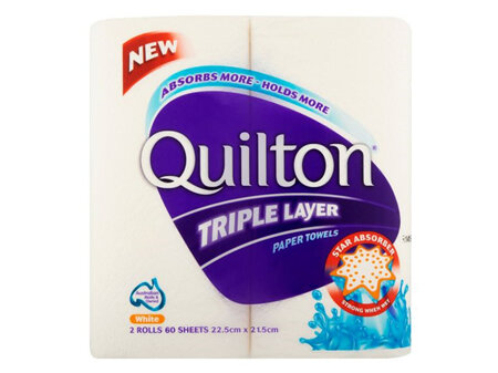 Quilton Triple Layer Paper Towel 2pk