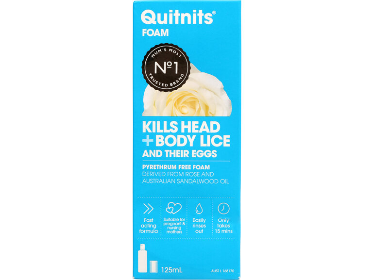 Quitnits Head & Body Lice Foam 125ml