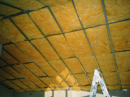 R2.9 Fiberglass ceiling blanket