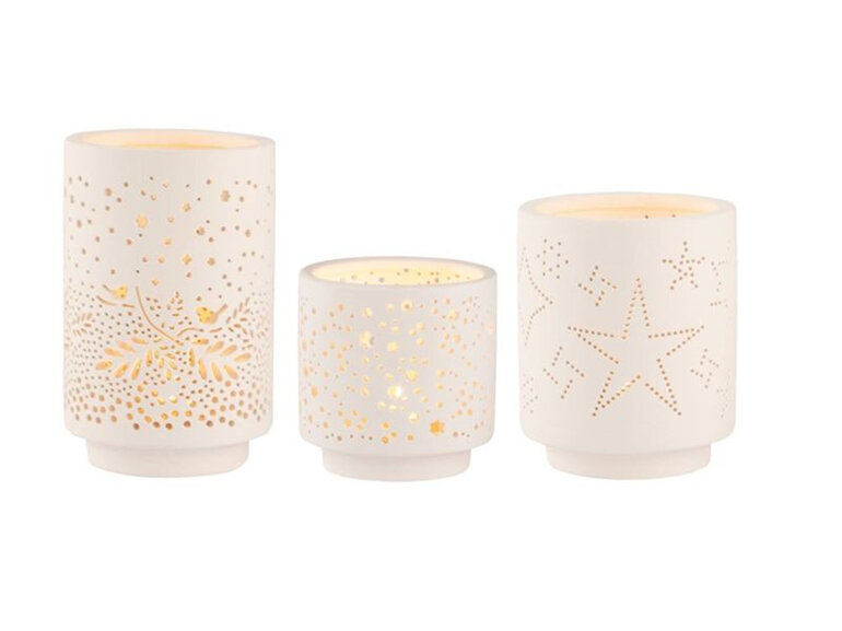 Rader Assorted Set of 3 Christmas Porcelain Tealight candle