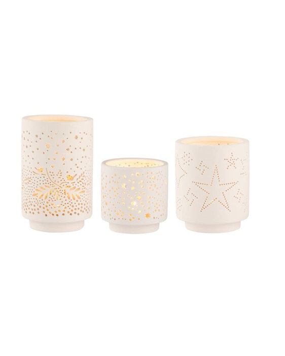 Rader Assorted Set of 3 Christmas Porcelain Tealight candle