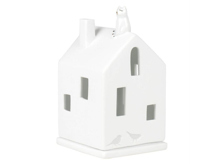 Rader Cat on Roof Tealight House design candle porcelain