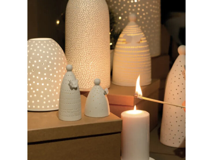 Rader Christmas LED Light Porcelain Angel Figurine