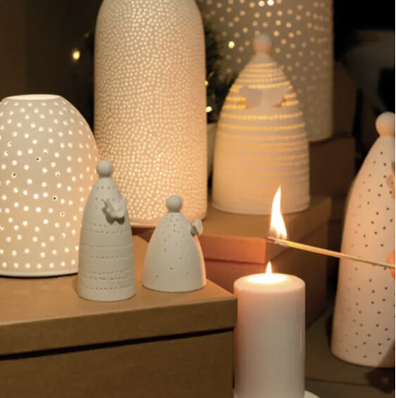 Rader Christmas LED Light Porcelain Angel Figurine