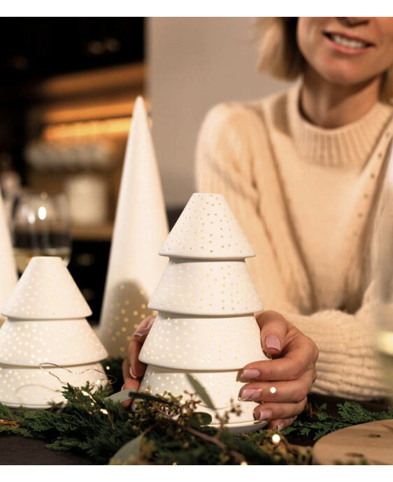 Rader Christmas Tree Fir Porcelain Tea Light 15cm