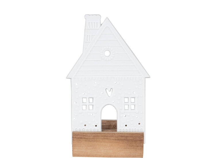 Rader little gingerbread house with chimney on stand