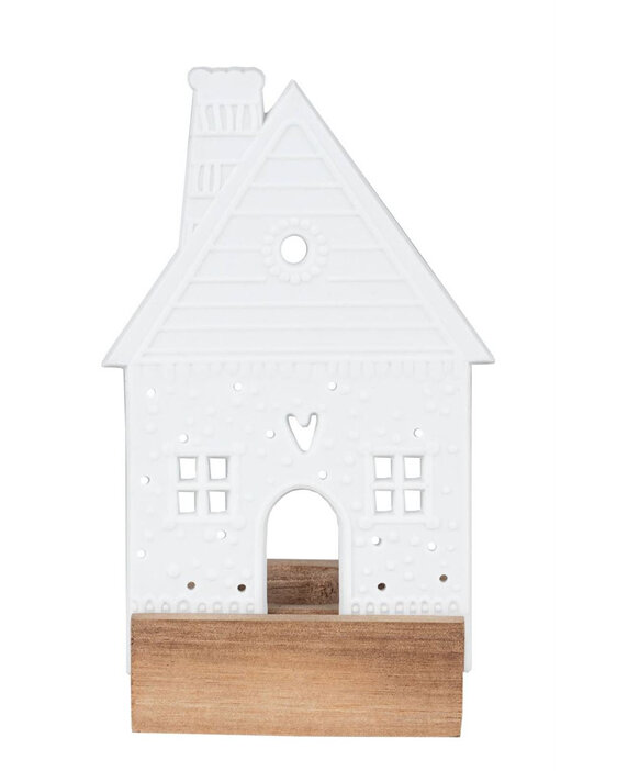 Rader little gingerbread house with chimney on stand