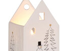 Rader Little House Of Light Fir Trees Christmas Porcelain Tealight House