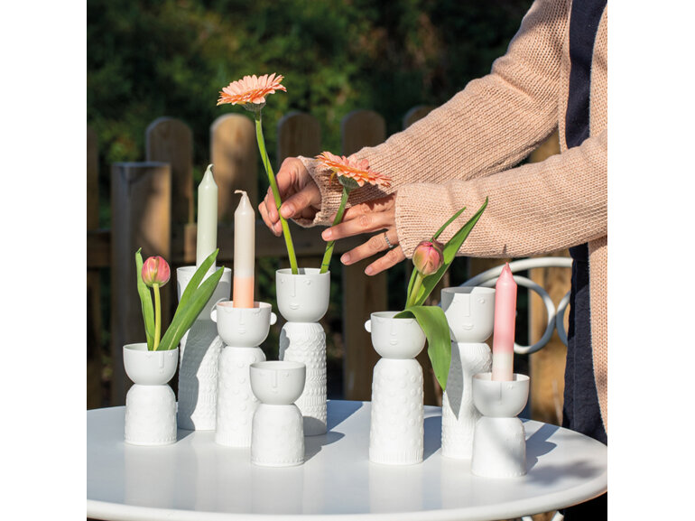 Rader Luna Flower Carrier Porcelain Vase home gift flowers candle