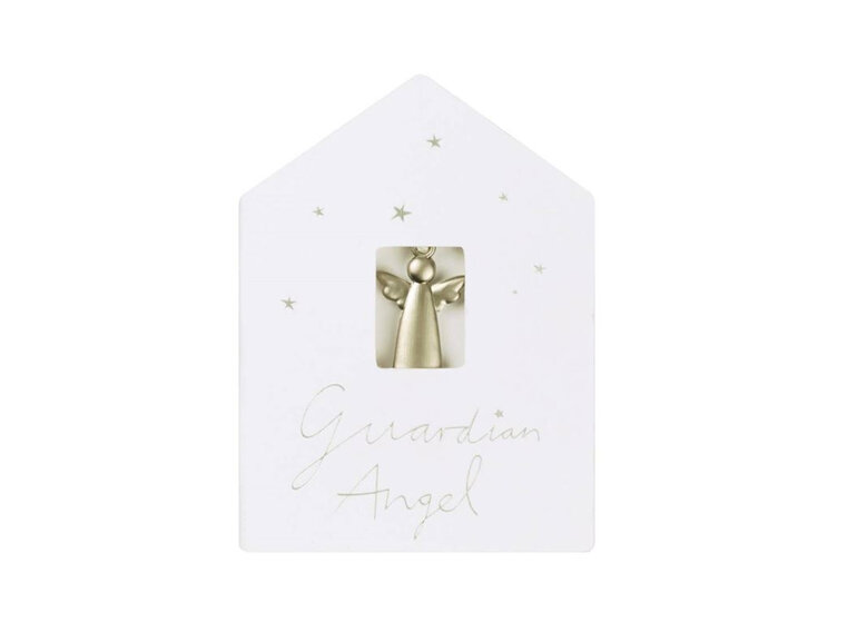 Rader Silver Guardian Angel in a Card christmas decoration religious