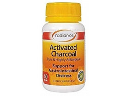 Radiance Activated Charcoal Support for Gastrointestinal Distress- 60caps