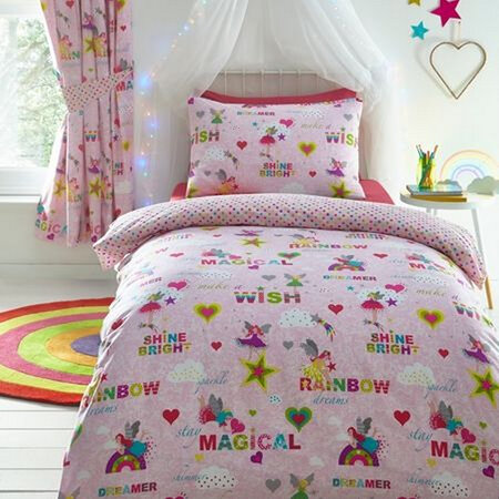 Rainbow Fairies Reversible Single Duvet Cover Set