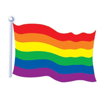 Rainbow Flag - Double sided Cutout