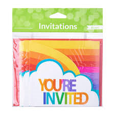 Rainbow invitations - you're invited