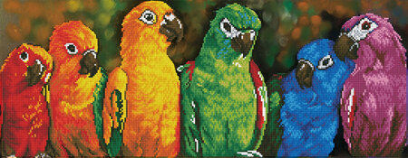 Rainbow Parrots - Diamond Dotz - Intermediate