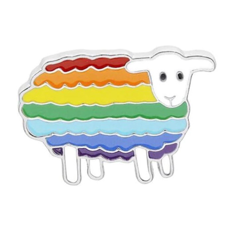 Rainbow Sheep Enamel Pin