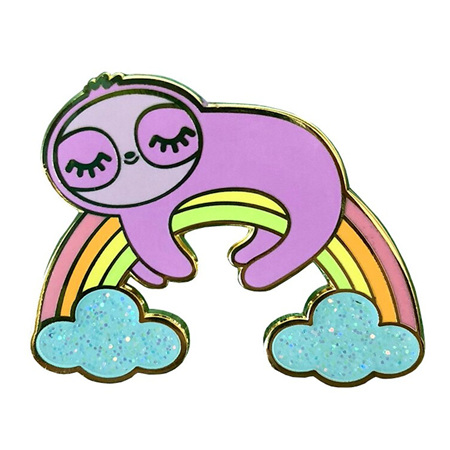 Rainbow Sloth Enamel Pin