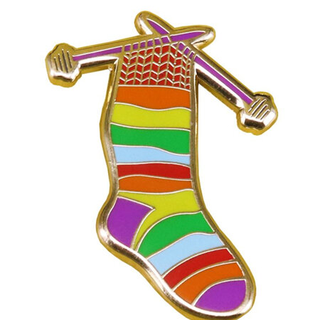Rainbow Sock Enamel Pin