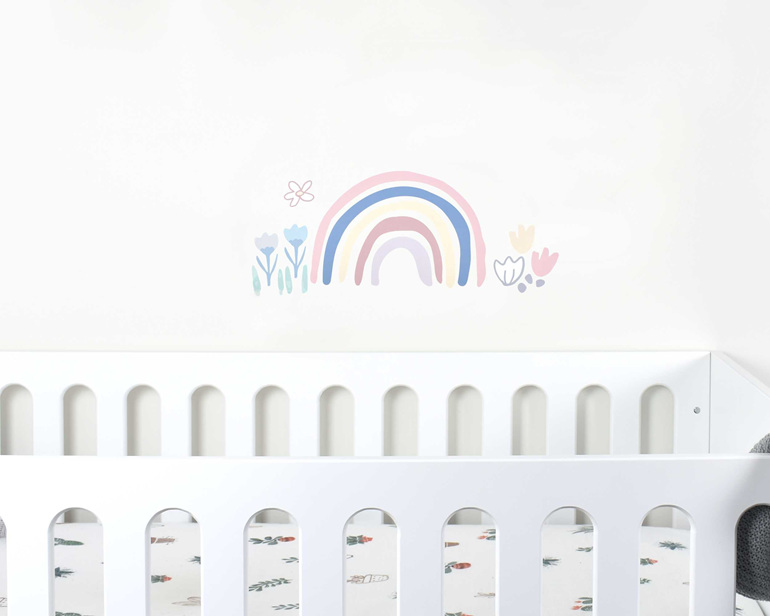 Rainbow wall decal for nursery