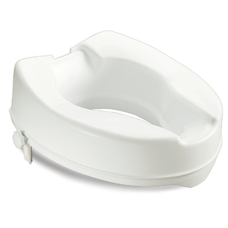 RAISED TOILET SEAT WITH LID 100MM 4INCH SERENITY