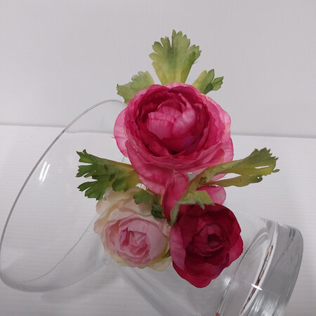 Ranunculus 3 stem posy Rose Pink 4064