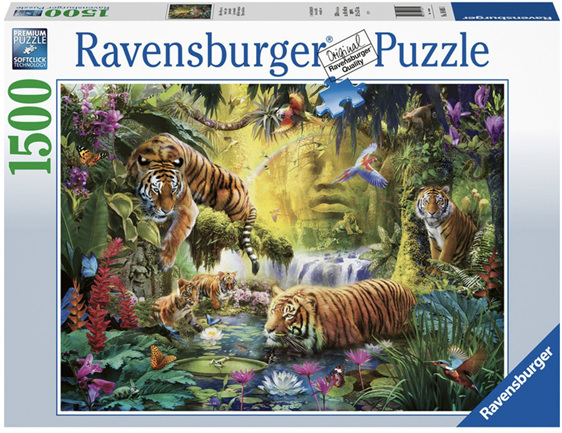 Ravensburger 1500 piece  puzzle Tranquil Tigers buy at www.puzlesnz.co.nz