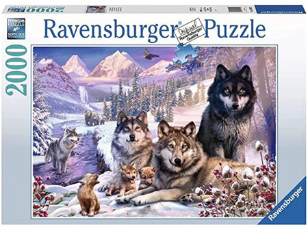 Ravensburger 2000 Piece Jigsaw Puzzle:  Wolves In Snow