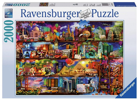 Ravensburger 2000 Piece Jigsaw Puzzle: World of Books Aimee Stewart