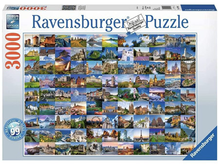 Ravensburger 3000 Piece Jigsaw Puzzle: 99 Beautiful Places Of Europe