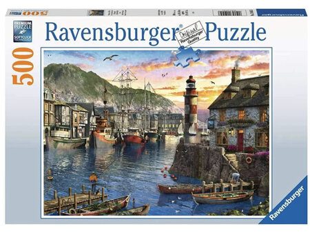 Ravensburger 500 Piece Jigsaw Puzzle Sunrise At The Port